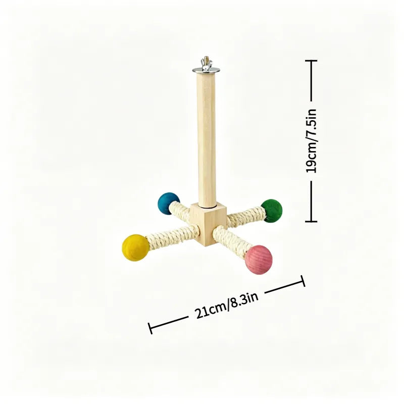 Interactive Spinning Bird Perch