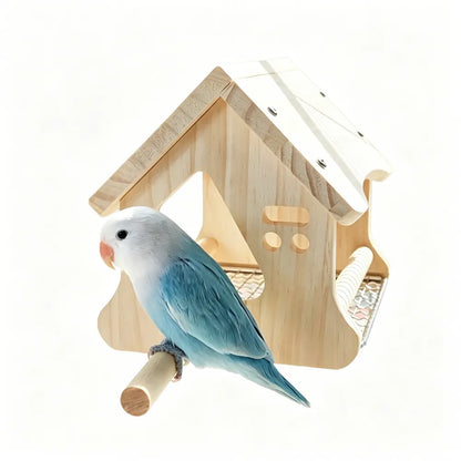 Wooden Bird Hut | Ventilated & Easy-Clean