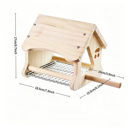 Wooden Bird Hut | Ventilated & Easy-Clean