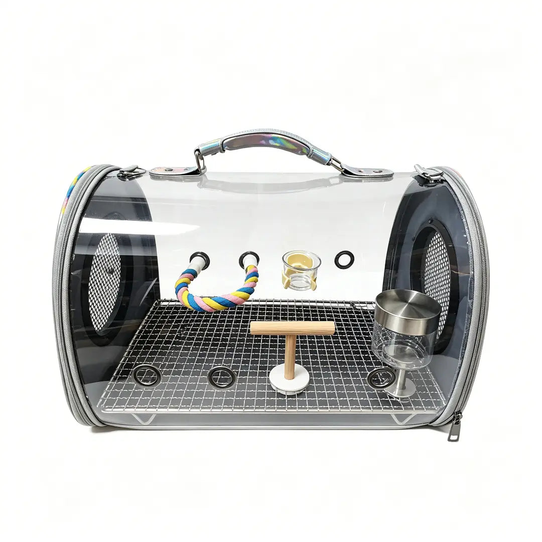 Large Capacity Clear Bird Travel Carrier