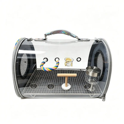 Large Capacity Clear Bird Travel Carrier
