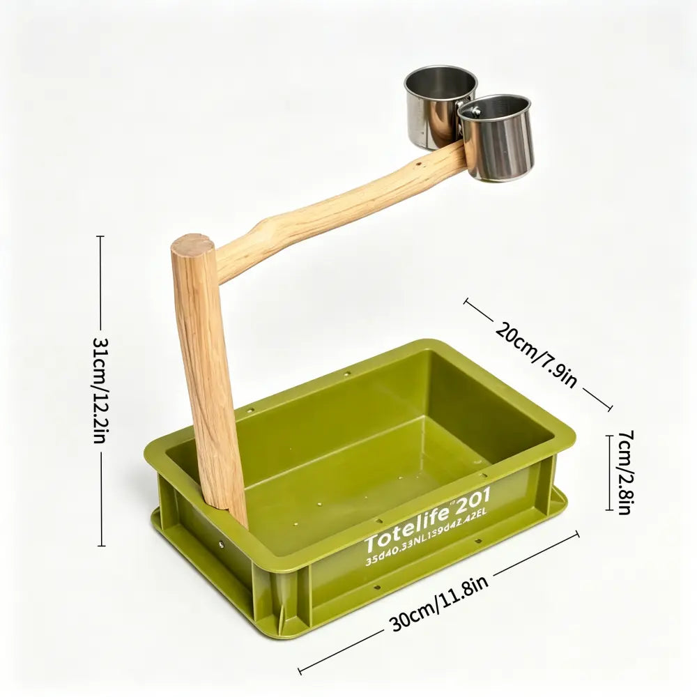 Mess-Free Deep Tray Tabletop Perch