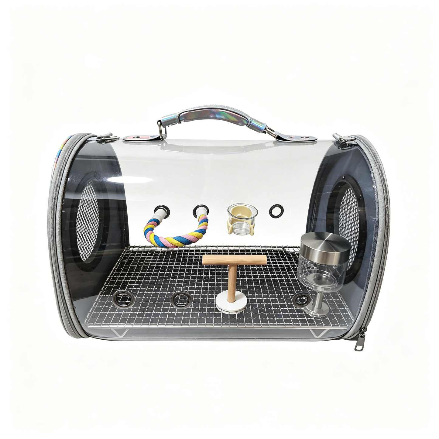 Large Capacity Clear Bird Travel Carrier