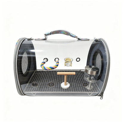 Large Capacity Clear Bird Travel Carrier