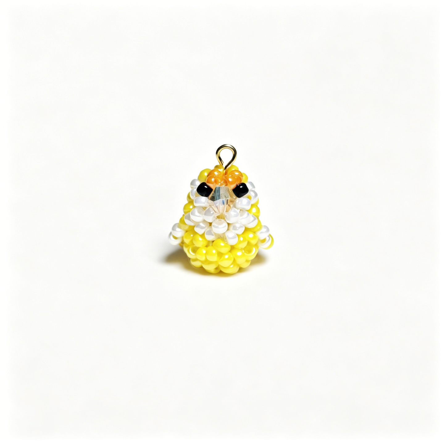 [PRE-ORDER]Handcrafted Miyuki Beaded Creamino Lovebird Keychain