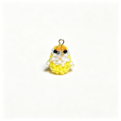 [PRE-ORDER]Handcrafted Miyuki Beaded Creamino Lovebird Keychain