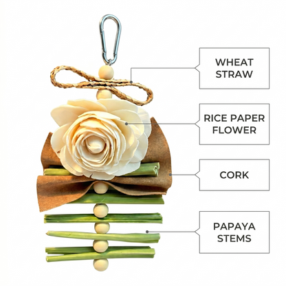 Natural Botanical Bird Foraging Toy