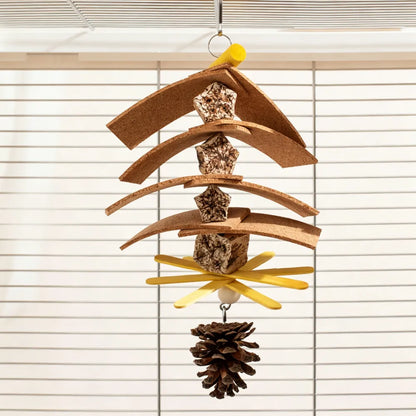 Natural Cork Shredding Bird Toy