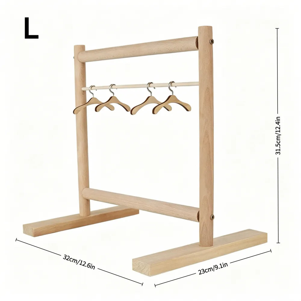Bird Clothing Rack with Mini Hangers