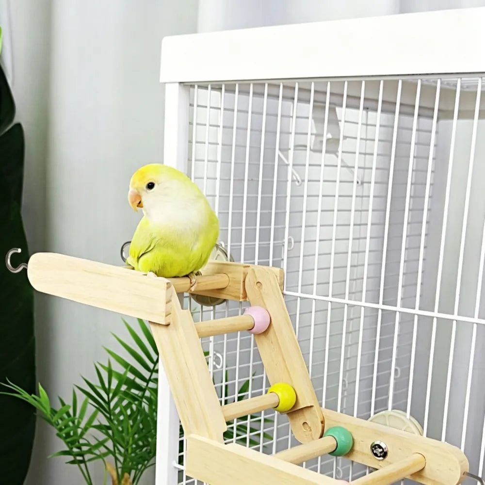 Folding Wooden Parrot Climbing Ladder