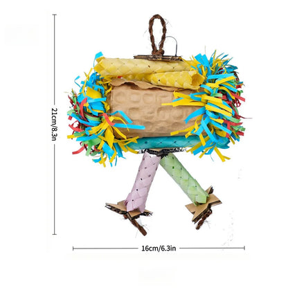 Colorful Foraging Shredder Toy for Parrots