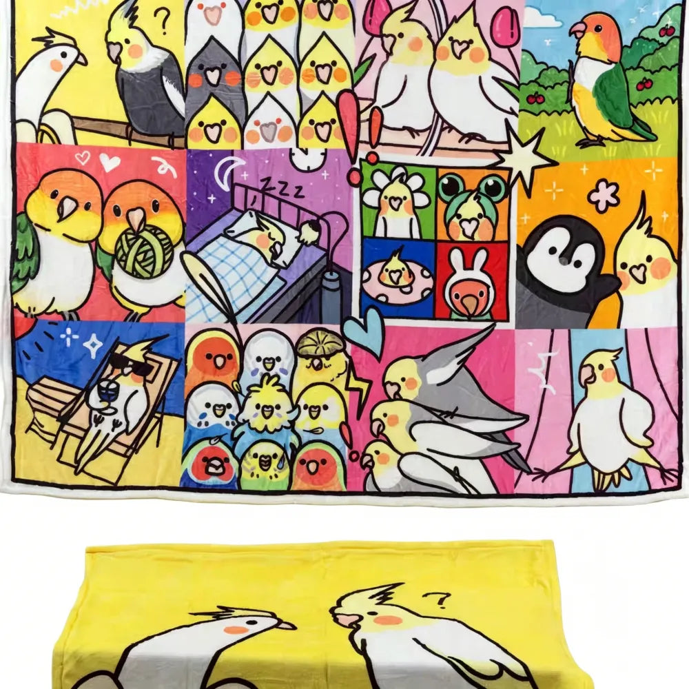 Bird Double-Sided Nap & Travel Blanket