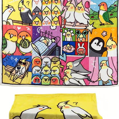 Bird Double-Sided Nap & Travel Blanket