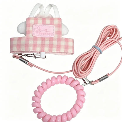 Bespoke Gingham Parrot Flight Suit & Leash Set
