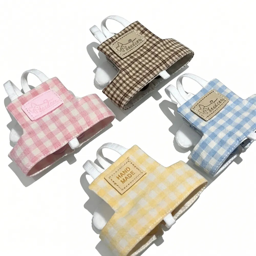 Bespoke Gingham Parrot Flight Suit & Leash Set