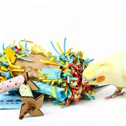 Colorful Foraging Shredder Toy for Parrots