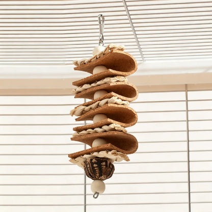 Natural Cork Shredding Bird Toy
