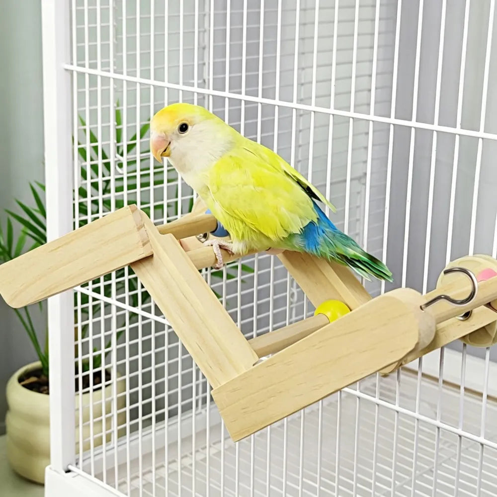 Folding Wooden Parrot Climbing Ladder