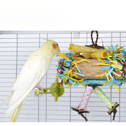 Colorful Foraging Shredder Toy for Parrots