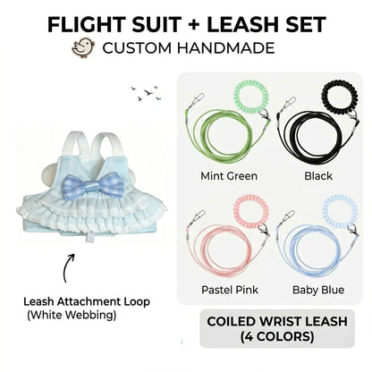 Pastel Lace Dress Bird Flight Suit | Custom Handmade