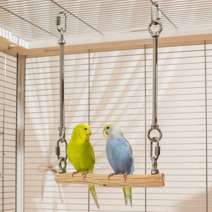 Handcrafted Pear Wood Bird Swing