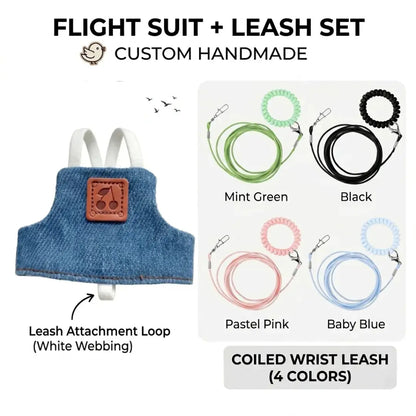 Classic Denim Parrot Diaper & Flight Suit